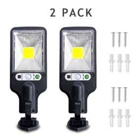 2X 1200W Solar Wall Light Motion Sensor Outdoor Garden Security Street Lamp Home