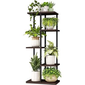 Corner Plant Stand Indoor 5 Tier Metal Plant Shelf Black Plant Stands for Multiple Plants Small Plants Pots Flower Stand Pot Holder for Patio Gar