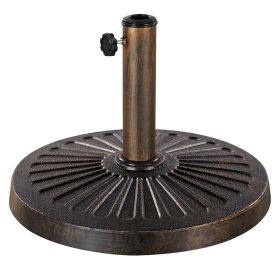 26.5 lbs Outdoor Patio Market Umbrella Base, Patio Umbrella Stand for Yard Garden Poolside in Bronze