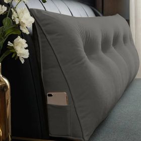Triangle Reading Cushion With A Button-grey (Option: 100cm)